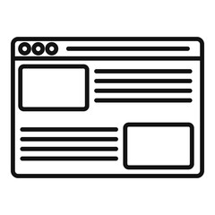Poster - affiliate marketing web page icon, outline style