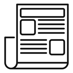 Poster - Marketing doc icon, outline style