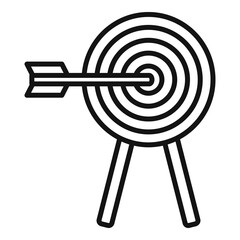 Poster - affiliate marketing target icon, outline style