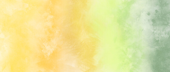 Wall Mural - abstract watercolor background with green and yellow gradient
