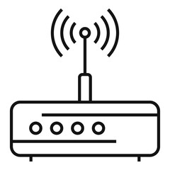 Poster - Wifi router icon, outline style