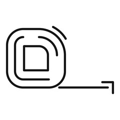 Poster - Measurement tape icon, outline style