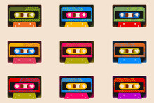 Illustration Of Audio Cassette Tapes