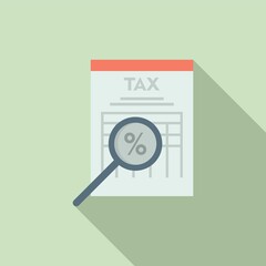 Poster - Tax document icon, flat style