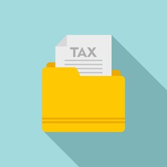 Poster - Tax folder icon, flat style