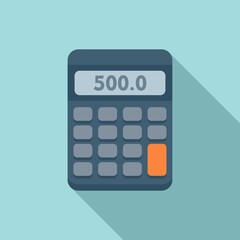 Poster - Tax calculator icon, flat style