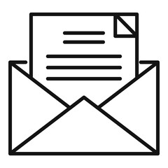 Poster - Tax mail icon, outline style