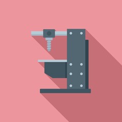 Poster - Milling machine equipment icon, flat style