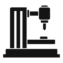 Poster - industrial milling machine icon, simple style
