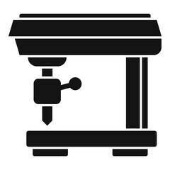 Poster - Computer milling machine icon, simple style