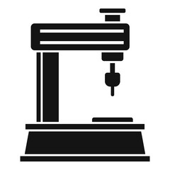 Poster - industry milling machine icon, simple style