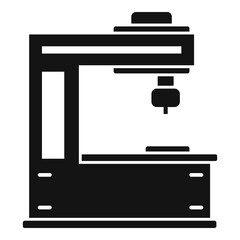Poster - Cutter milling machine icon, simple style