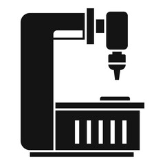 Poster - Factory milling machine icon, simple style