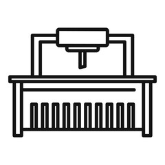 Sticker - Milling machine beam icon, outline style