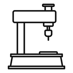 Poster - industry milling machine icon, outline style