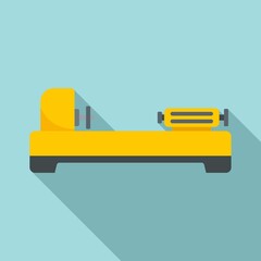 Poster - factory lathe icon, flat style
