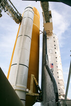 Space Shuttle Atlantis Waits On Launch Pad