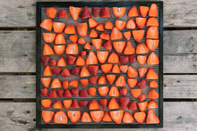 Sliced Strawberries Pattern From Above