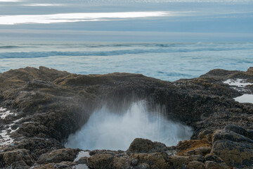 Canvas Print - Oregon, Siuslaw National Forest, Cape Perpetua, Thor's Well