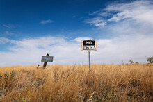 A No Trespassing Sign On The Prairies.