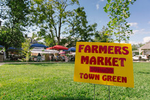 Outdoor Farmer's Market In Small Town