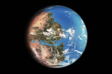 Wall Mural - mars planet terraformed concept