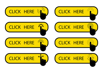 Poster - Click now in flat style. Website icon symbol. Hand click icon. Click here web button sign. Stock image. EPS 10.