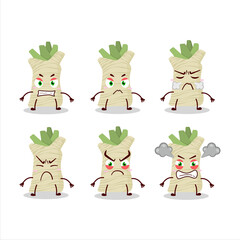 Sticker - Horseradish cartoon character with various angry expressions