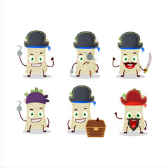 Sticker - Cartoon character of horseradish with various pirates emoticons