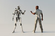 © Don Smith/Stocksy - Futuristic human and robot interaction