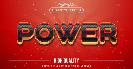 Poster - Editable text style effect - Power theme style.