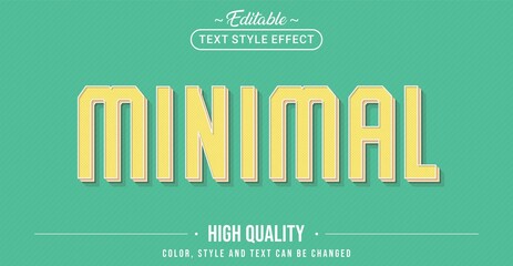Poster - Editable text style effect - Minimal theme style.