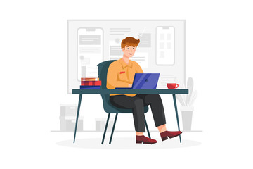 User interface specialist Vector Illustration concept