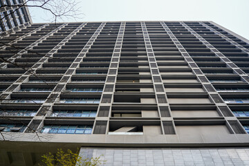 Close-up of area of modern building office building