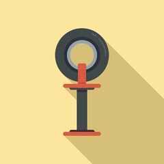 Poster - tire repair icon, flat style