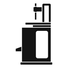 Poster - tire fitting machine icon, simple style