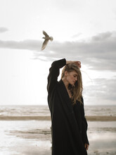 A Woman And A Seagull