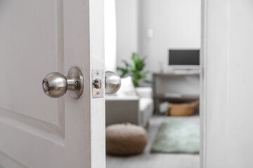 Poster - View of living room through open door