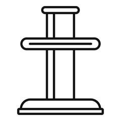 Poster - tire fitting element icon, outline style