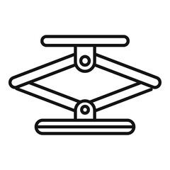 Poster - jack screw icon, outline style