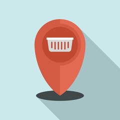 Poster - shop gps pin icon, flat style