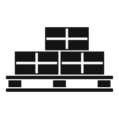 Wall Mural - Parcel pallet icon, simple style