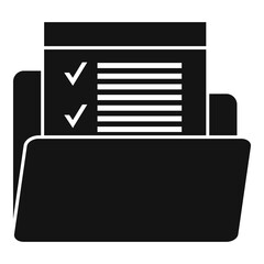 Poster - manager personal folder icon, simple style