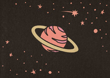 Planet Saturn Illustration