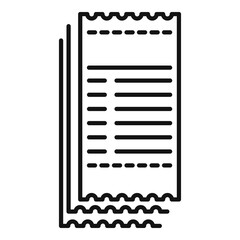 Poster - Payment bill icon, outline style