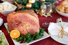 Christmas Holiday Ham Dinner With Side Dishes