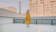 © Audrey Shtecinjo/Stocksy - Futuristic / Cosmic Kid With White Helmet/Mask Chillin'