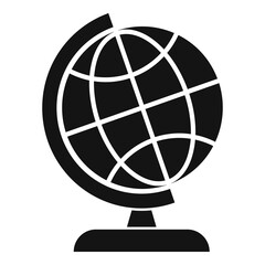 Poster - travel globe icon, simple style