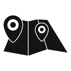 Poster - Travel map icon, simple style
