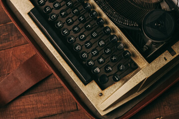 Fototapete - typewriter technology vintage mechanical technology old style